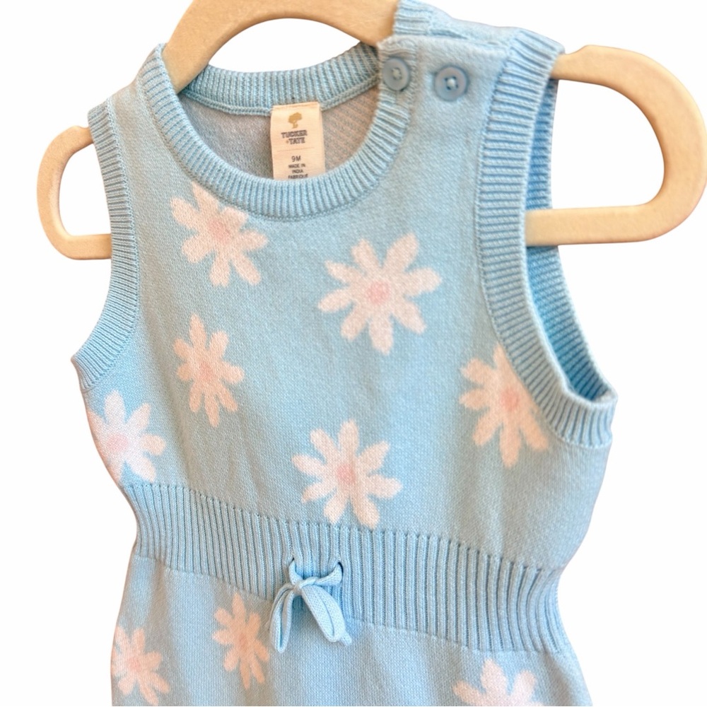Tucker And Tate Nordstrom Girls NEW BNWT Ribbed Cotton Romper Donna Daisy BNWT - Picture 5 of 8